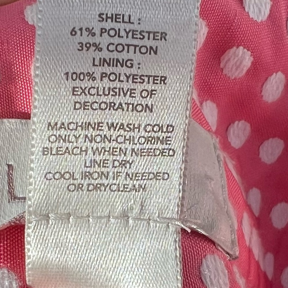 LOFT Pink White Polka Dot Side Zip Pencil Mini Skirt Bow Accent Lined size 6 - Picture 8 of 15